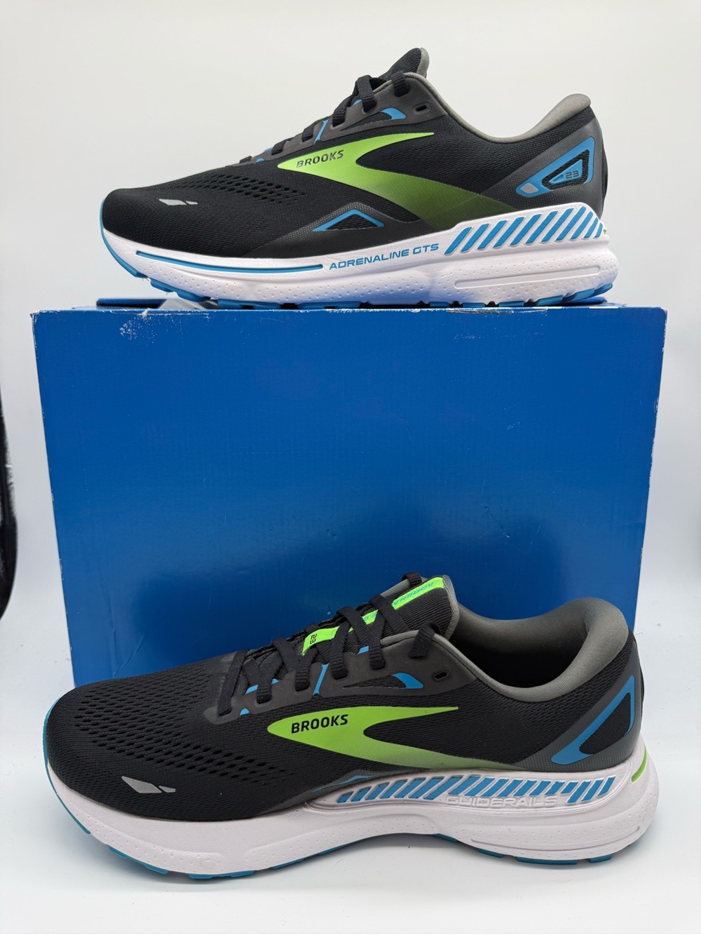 Brooks Adrenaline GTS 23 Black/Green Men’s Sneakers Size US 10(2E) |1103912E006